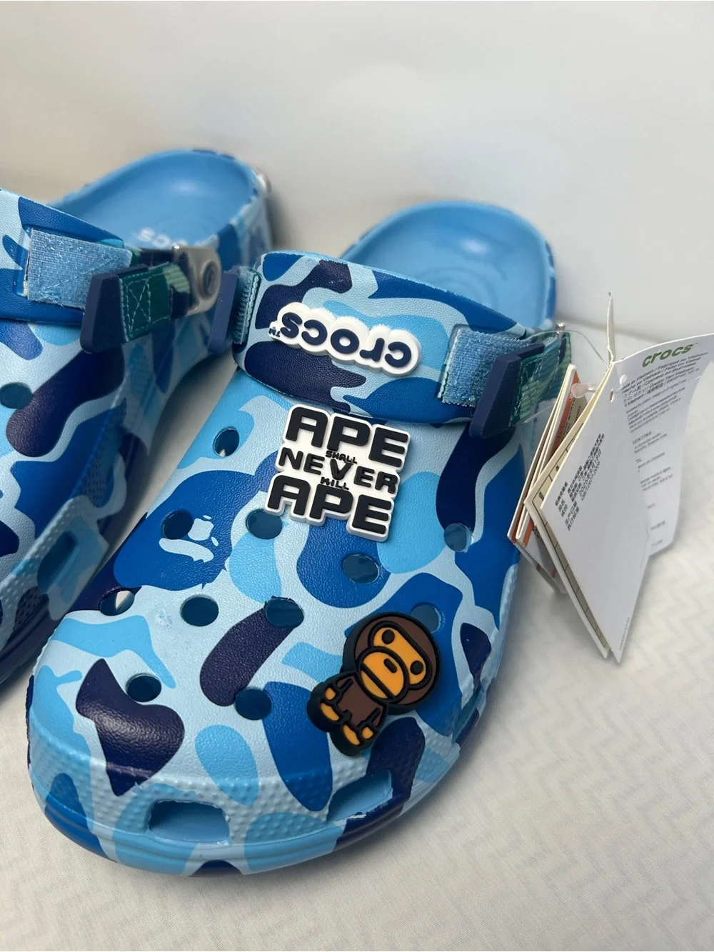 Bape X Crocs Blue Camo Men’s Size 9